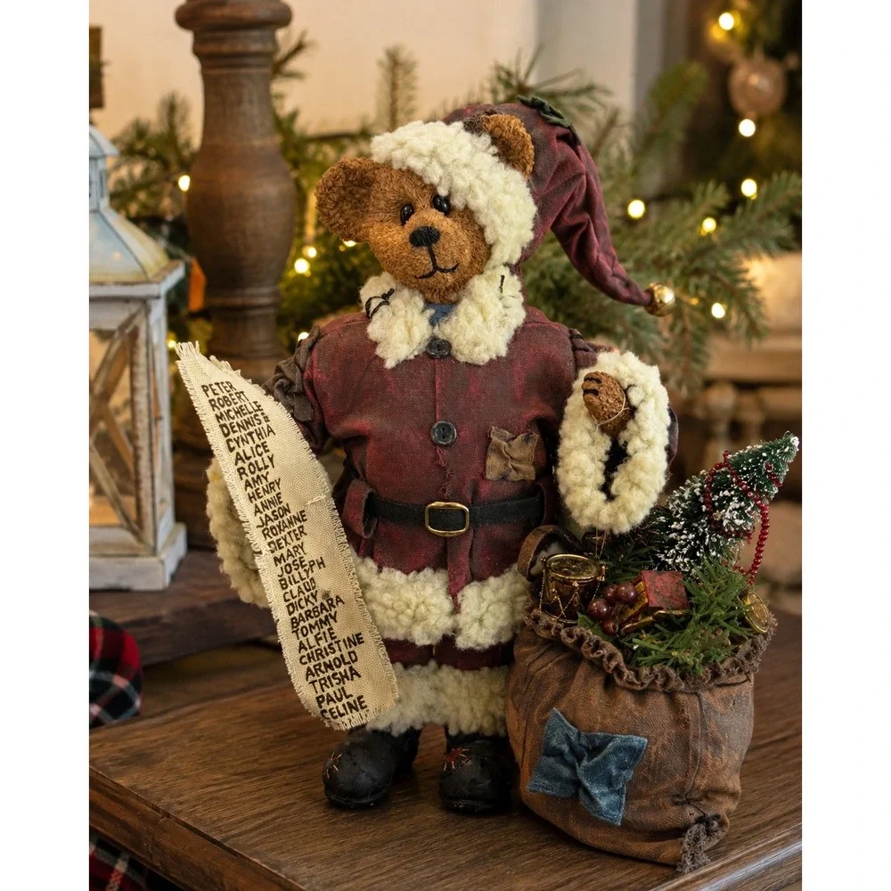 Vintage Boyds Bears Nicholai S Crumpleton Santa Claus Christmas Folk Art Figure